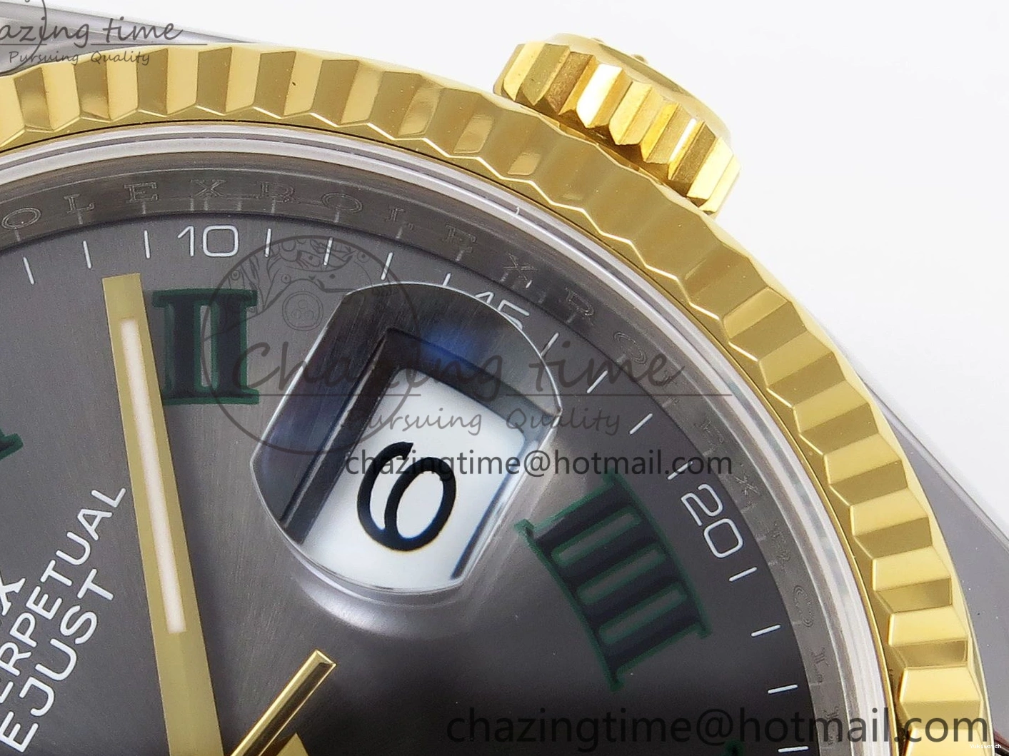 Bracelet Marker SS DateJust VSF VS3235 36 YG Roman 904L 126233 Edition 1:1 Steel Best Green Jubilee Gray on Dial 0211